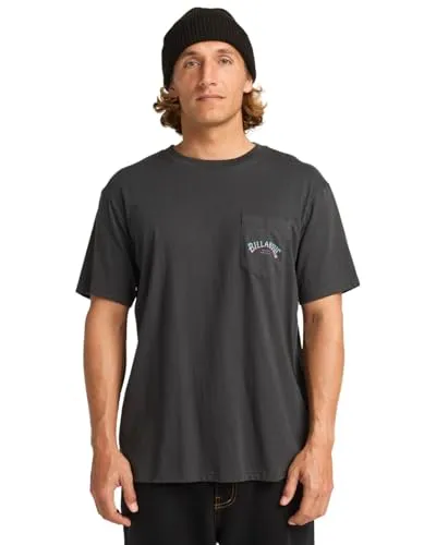 T-shirt Billabong Stacked Arch Masculina com Logo Casual