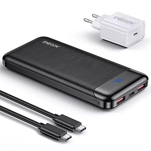 ENEGON Powerbank 10000mAh com Carregamento Rápido 20W