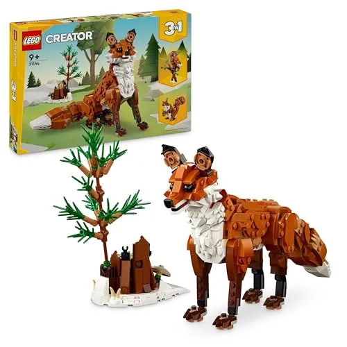 LEGO Creator 3 em 1 Animais da Floresta - Raposa, Coruja e Esquilo com Cenários