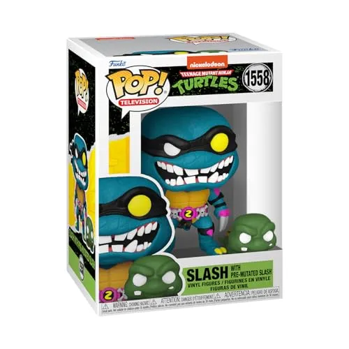 Funko Pop & Buddy TMNT: Slash & Turtle - Figura Dupla de Vinil Colecionável