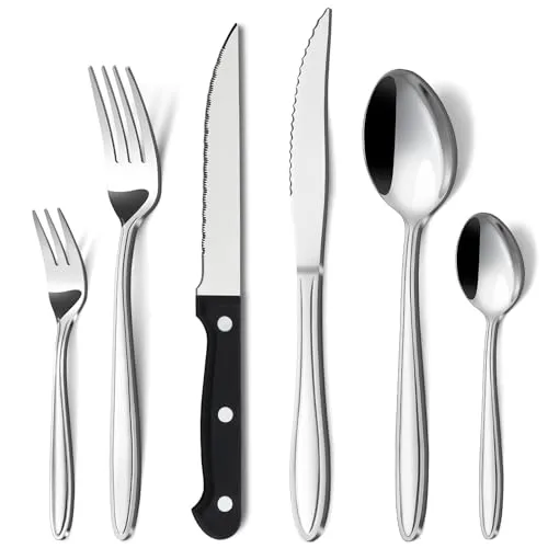 Hunnycook Conjunto de Talheres Inox 36 Peças para 6 Pessoas