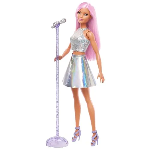 Barbie You Can Be Anything - Boneca Cantora Pop com Microfone e Acessórios