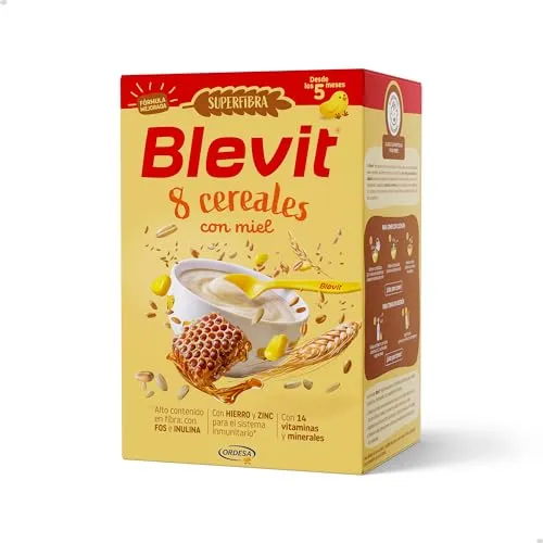 Blevit Superfibra 8 Cereais com Mel - Papa Infantil 5+ Meses