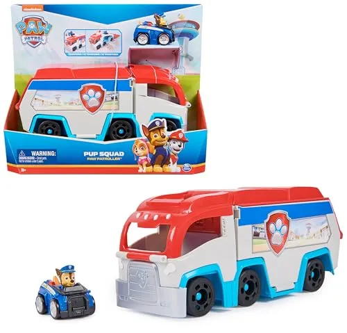 Paw Patrol Pup Squad Paw Patroller - Camião Transformável com Chase