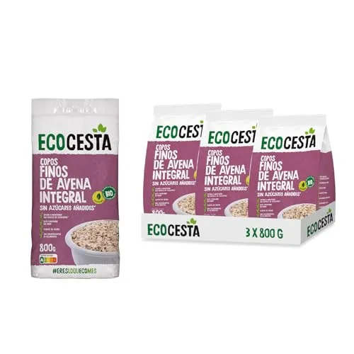 Copos de Aveia Integral Biológica Ecocesta - Pack 3x800g