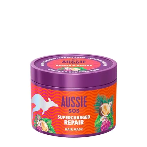 Aussie SOS Supercharged Repair Máscara Capilar 500ml para Cabelos Danificados