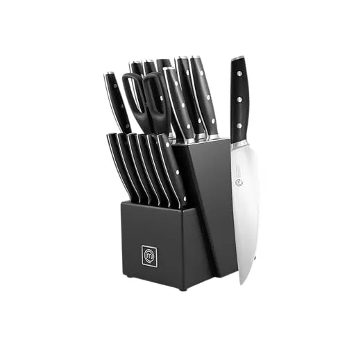 MasterChef Professional Knife Set - Conjunto de 15 Facas Profissionais com Bloco