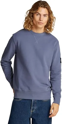 Sweatshirt Calvin Klein Badge Crew Neck Masculina em Algodão