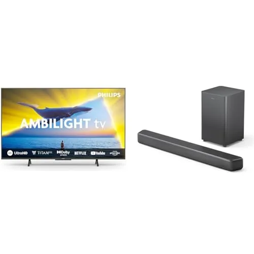 Philips Ambilight 43PUS8109 Smart TV 4K LED com Barra de Som TAB5309