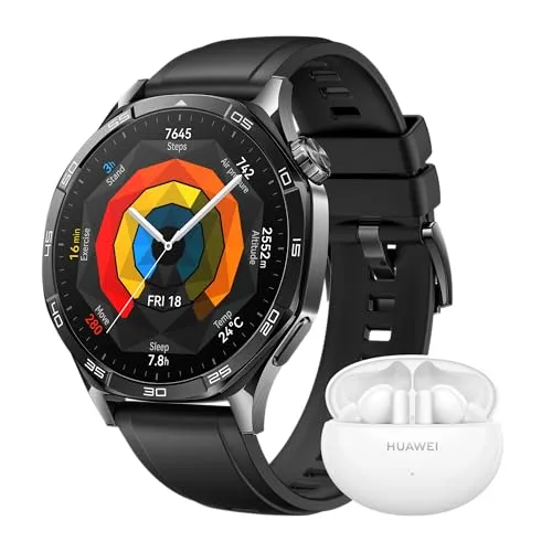 HUAWEI WATCH GT 5 46mm com FreeBuds 5i - Kit Smartwatch e Auriculares