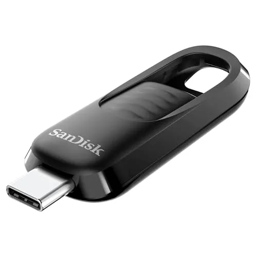 SanDisk Ultra Slider Pendrive 512GB USB Type-C com Velocidade até 400 MB/s