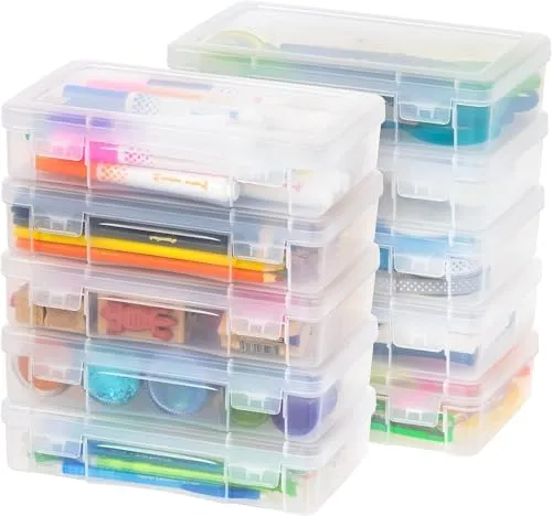 Iris Ohyama MCC-221 - Conjunto 10 Malas Organizadoras Transparentes com Fecho