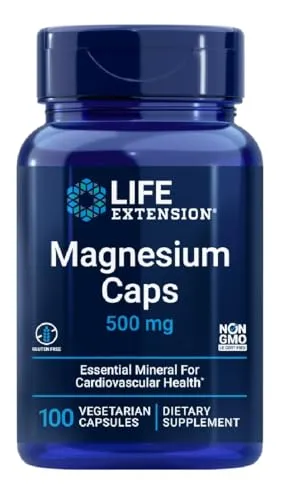 Life Extension Magnésio Caps 500mg - Suplemento Vegetariano