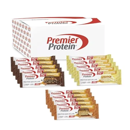 Premier Protein Bar Deluxe 40% - Caixa 15 Barras Proteicas Multisabor