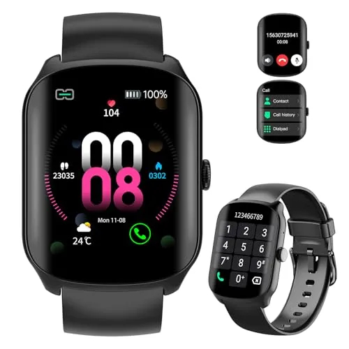 Qecnato Smartwatch 1.95" - Relógio Inteligente com Ecrã Tátil Curvo