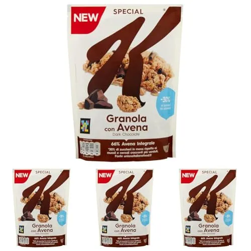 Kellogg's Special K Granola com Aveia e Chocolate Negro 320g - Pack 4 Unidades