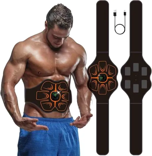 COODAY EMS Electroestimulador Muscular - Cinto de Treino Abdominal Recarregável