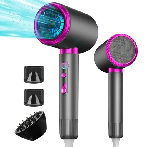 Secador de Cabelo AIUNAOM 2400W Profissional com Tecnologia Iónica