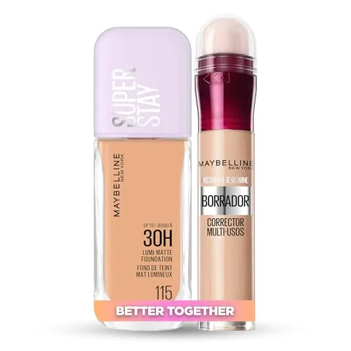 Maybelline New York Pack Base Lumi Matte e Corrector 30h Duração