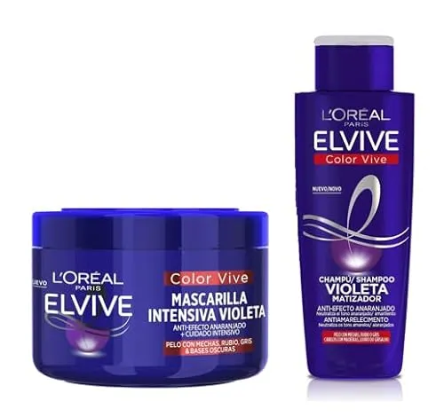 L'Oreal Elvive Pack Champô Purple + Máscara Color Vive para Cabelo Loiro