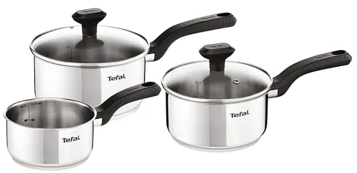 Tefal Comfort Max - Conjunto de Tachos em Inox com Thermo-Spot 5 Peças