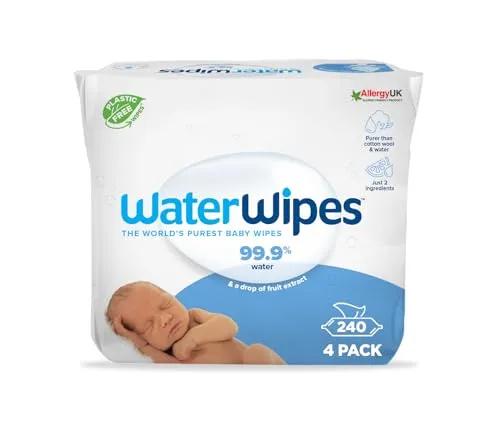 WaterWipes Original - Toalhitas Húmidas 99,9% Água Purificada para Bebé