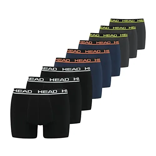 Head Boxers Masculinos Pack 9 Unidades em Algodão Elástico