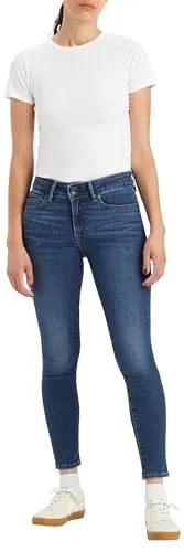 Levi's 711 Double Button Skinny Fit - Calças de Ganga Femininas