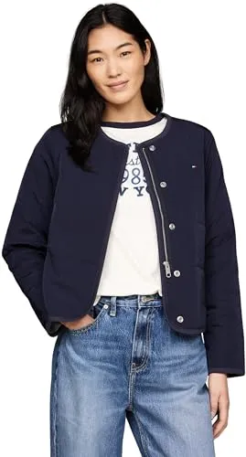 Tommy Hilfiger Jersey Lined Jacket - Casaco Feminino Leve com Fecho