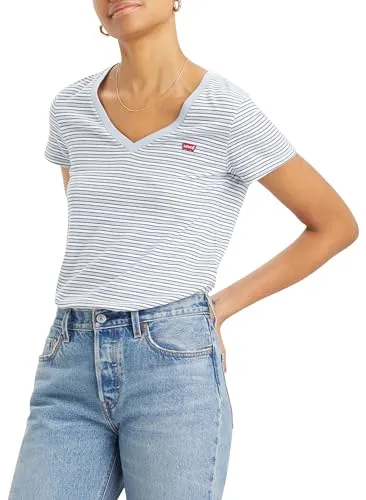 T-shirt Levi's Perfect V-Neck Feminina - Decote em V Clássica