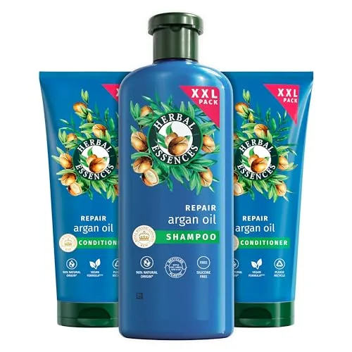 Herbal Essences Kit Champô 680ml + Condicionador 2x350ml com Óleo de Argão