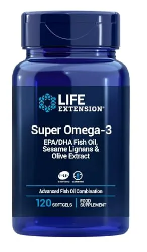 Life Extension Super Omega-3 EPA/DHA com Lignanos de Sésamo e Oliva