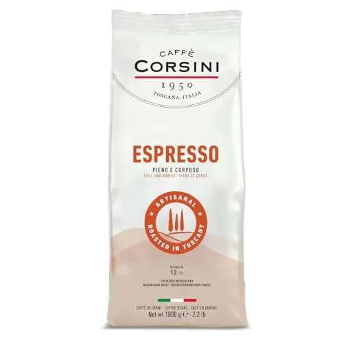 Caffè Corsini Café em Grão Espresso Premium 1Kg - Mistura Arábica e Robusta