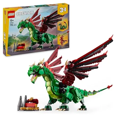 LEGO Creator 3 em 1 Dragão Medieval - Set de Construção com Criaturas Míticas