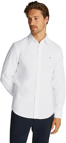 Camisa Tommy Hilfiger Flex Poplin Kent Collar Masculina